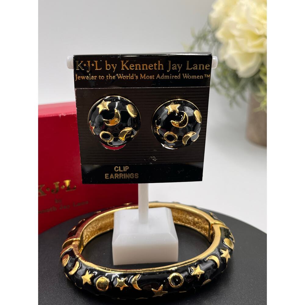 Kenneth Jay Lane Kjl Black Enamel Constellation B… - image 2